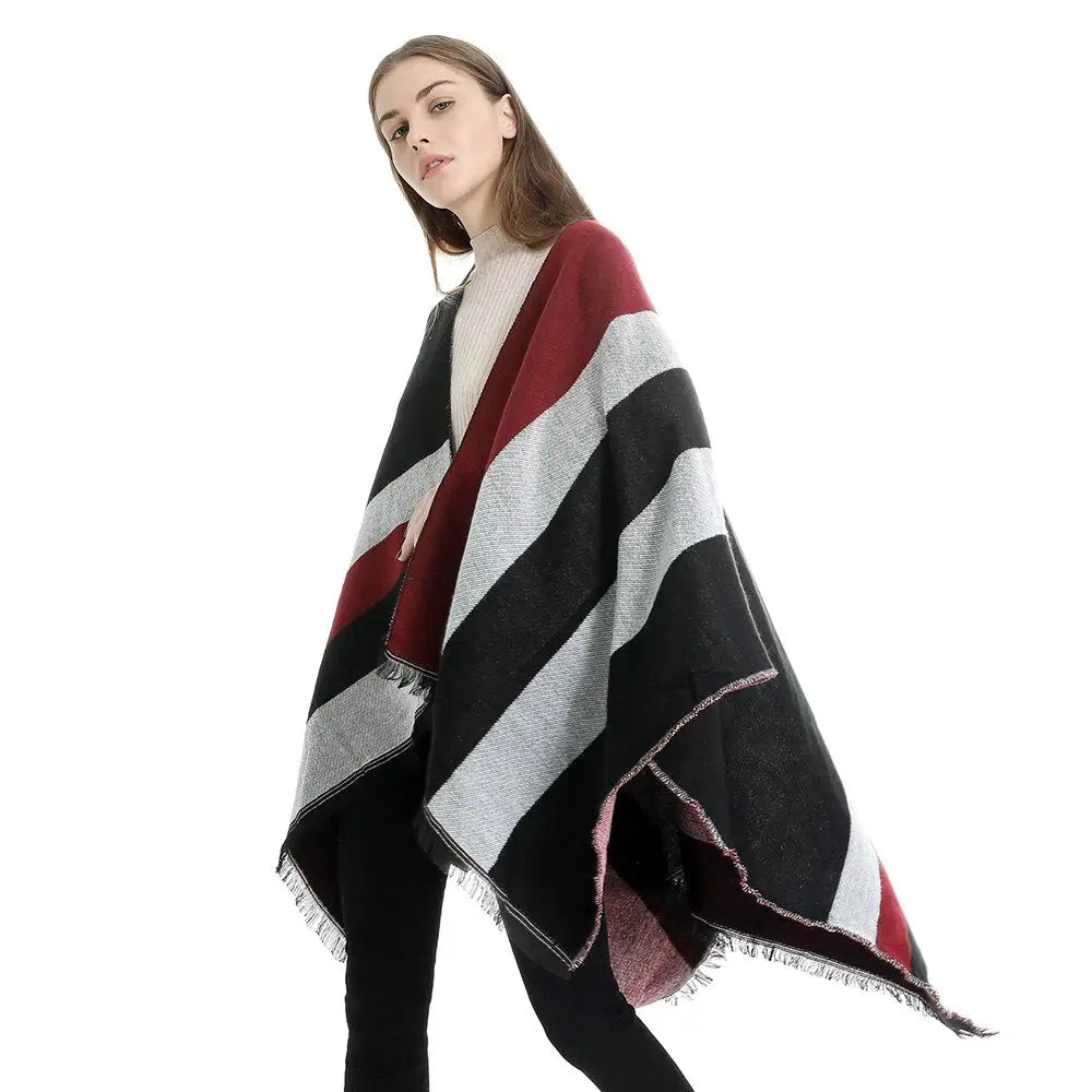 Poncho Pour Femme Hiver Chaud