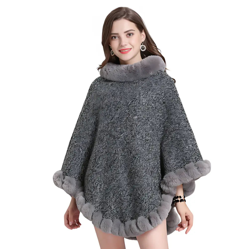 Pull poncho femme