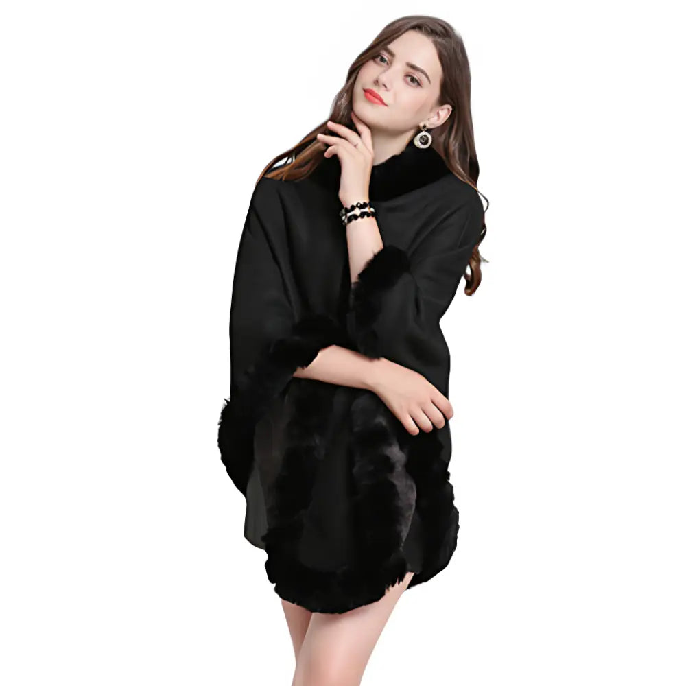 Pull poncho femme