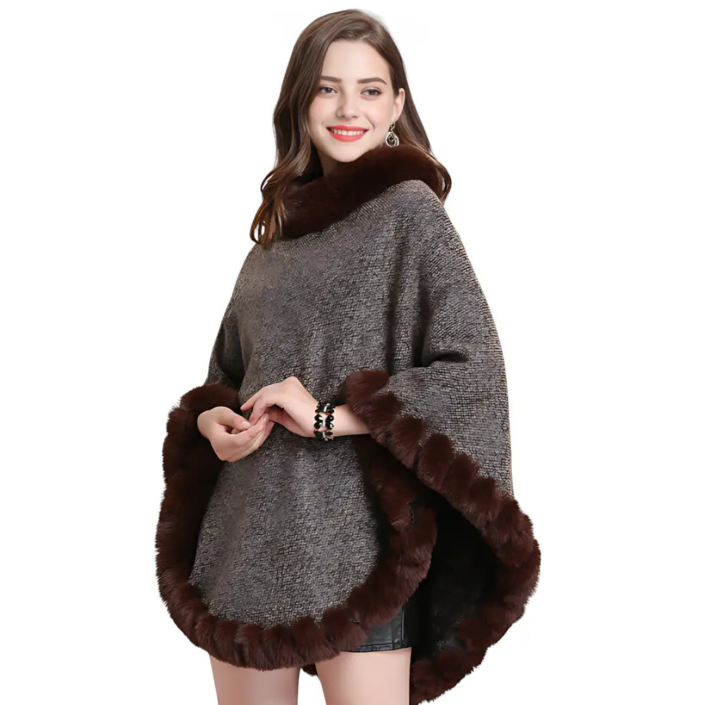 Pull poncho femme