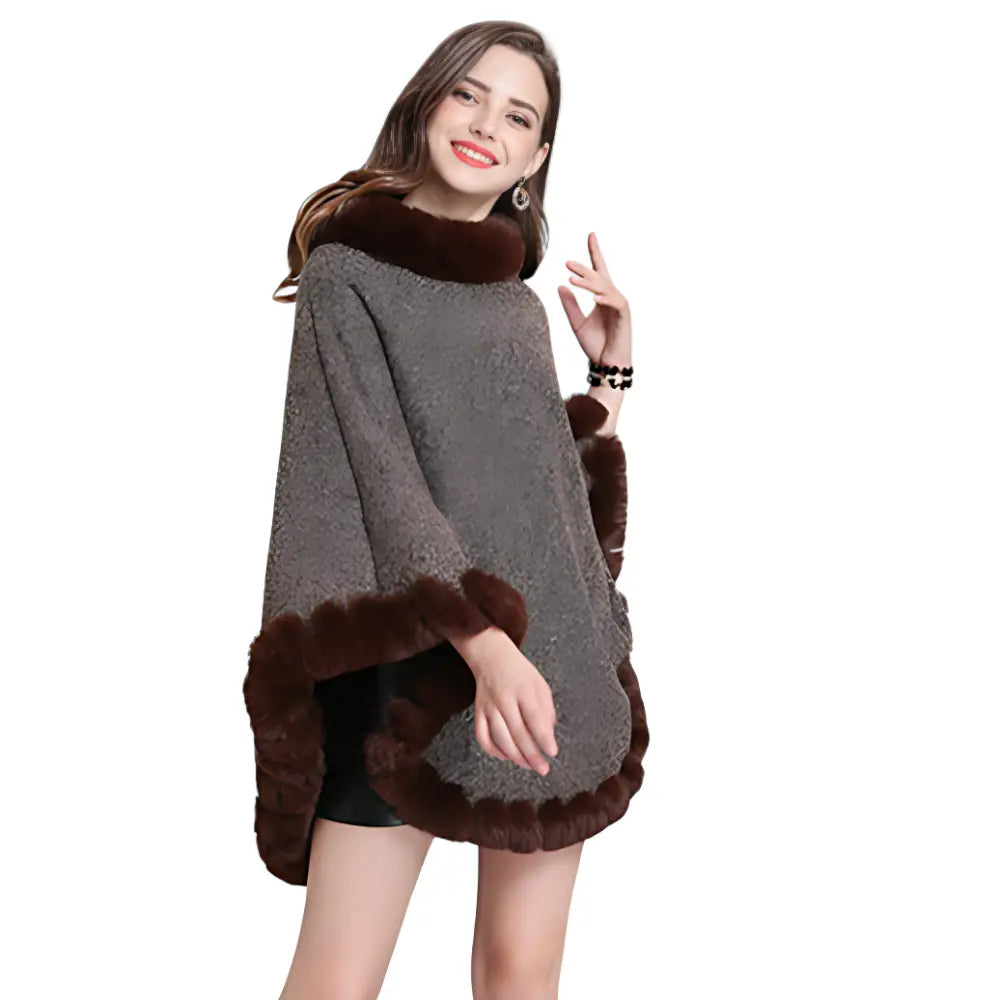 Pull poncho femme