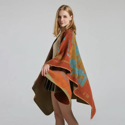 Cape Orange Turquoise Femme