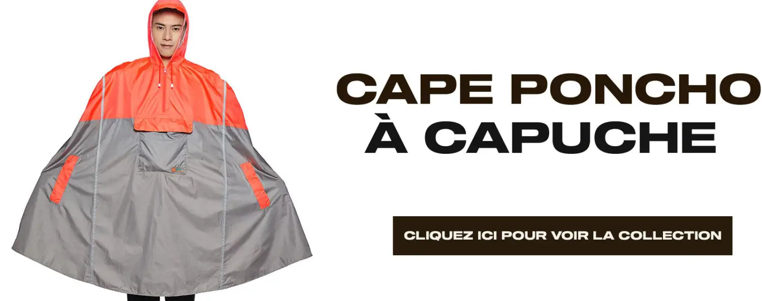 Cape poncho à capuche 