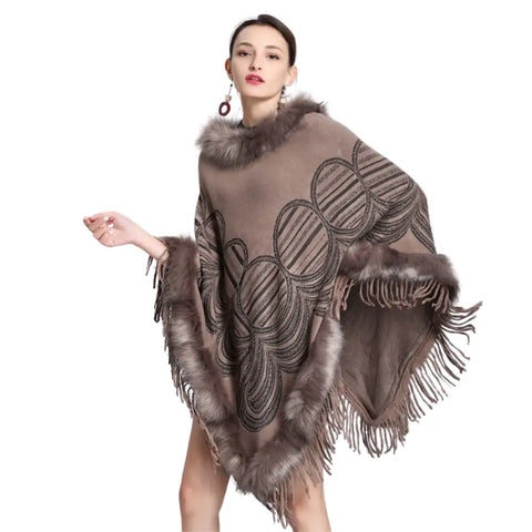 Cape poncho hiver femme