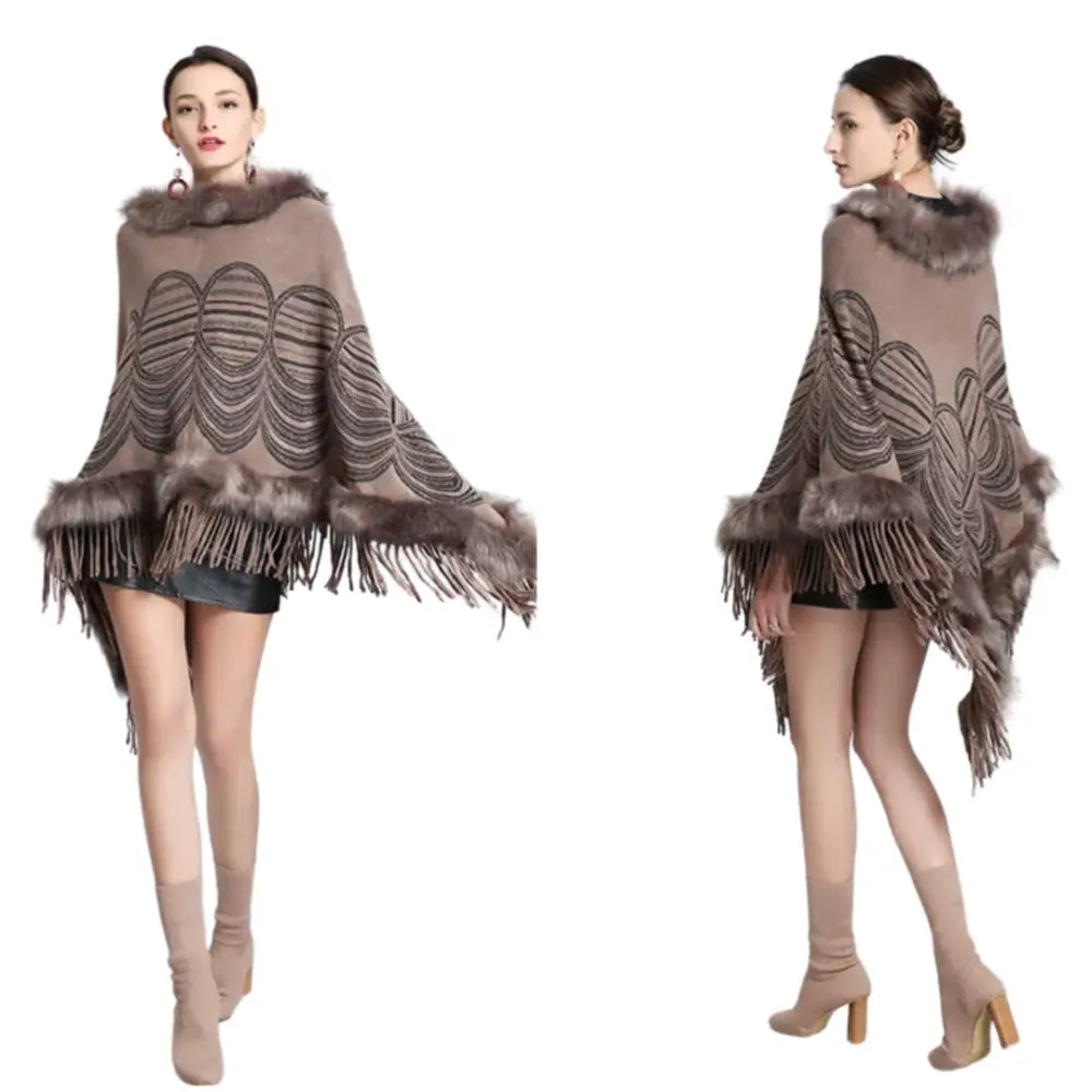 Cape poncho hiver femme