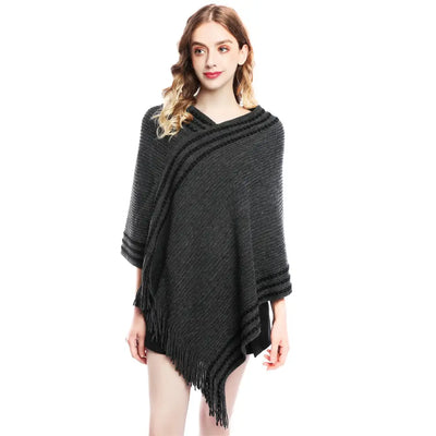 Cape poncho laine femme