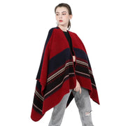 Châle Poncho Polaire Épaisse Femme