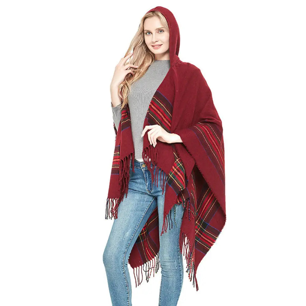 Châle Poncho Polaire Pour Femme