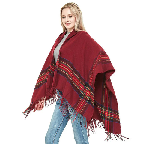 Châle Poncho Polaire Pour Femme