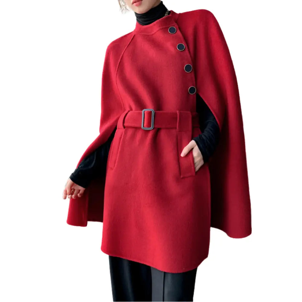 Femme manteau poncho de laine