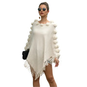 Long poncho femme