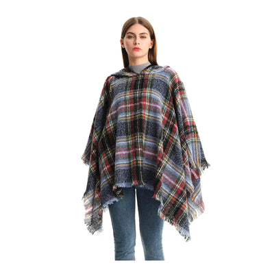 Poncho À Capuche Polaire Femme