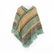 Poncho a frange femme