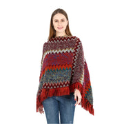 Poncho a frange femme