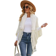 Poncho cachemire court femme