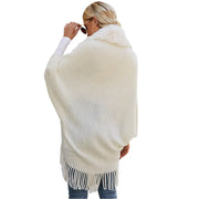 Poncho cachemire court femme