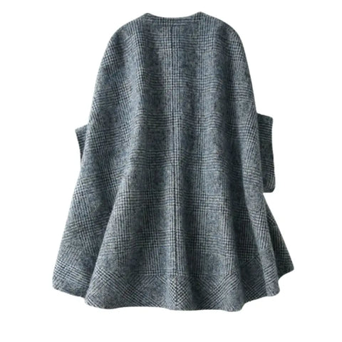 Poncho cape en laine femme