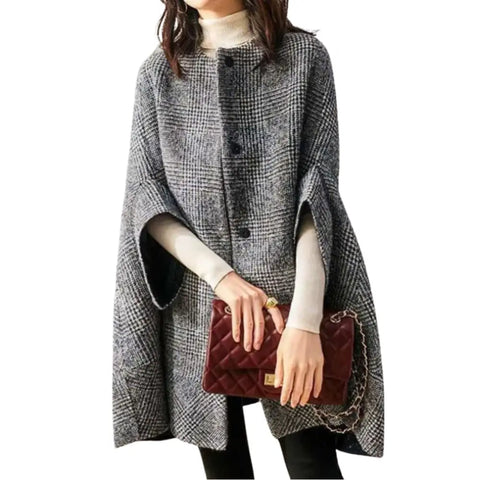 Poncho cape en laine femme