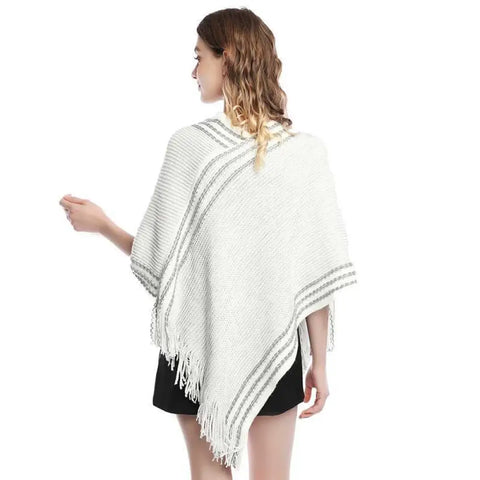 Poncho cape femme laine