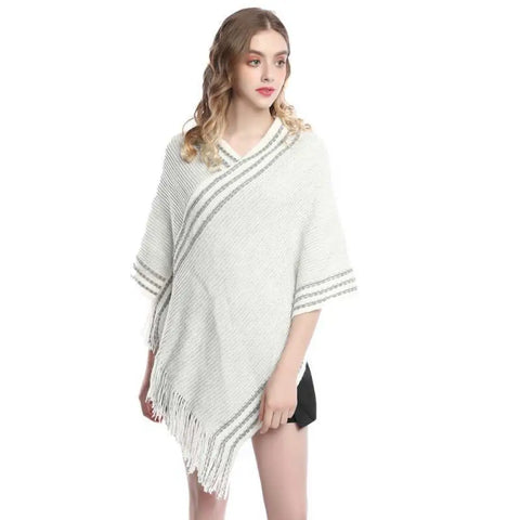 Poncho cape femme laine