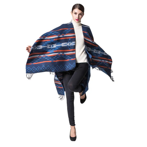 Poncho cape femme tricot