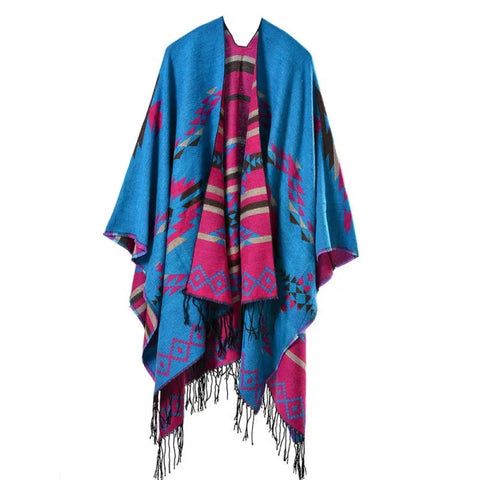 Poncho cape femme tricot