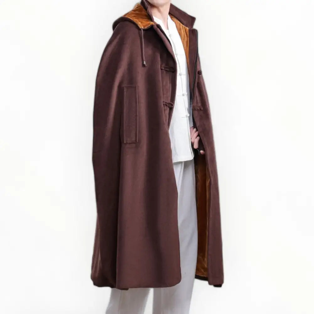 Poncho cape homme long