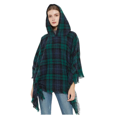 Poncho capuche femme solde