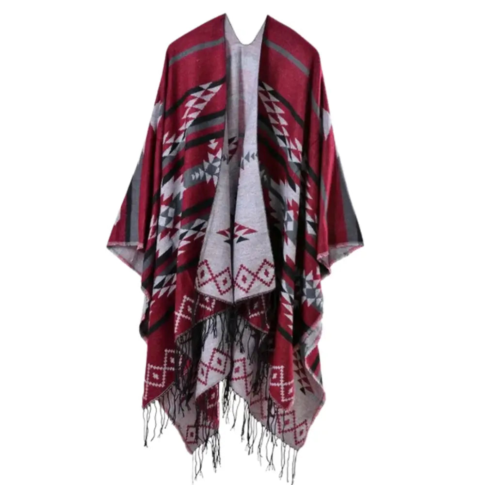 Poncho châle chaud pour femme