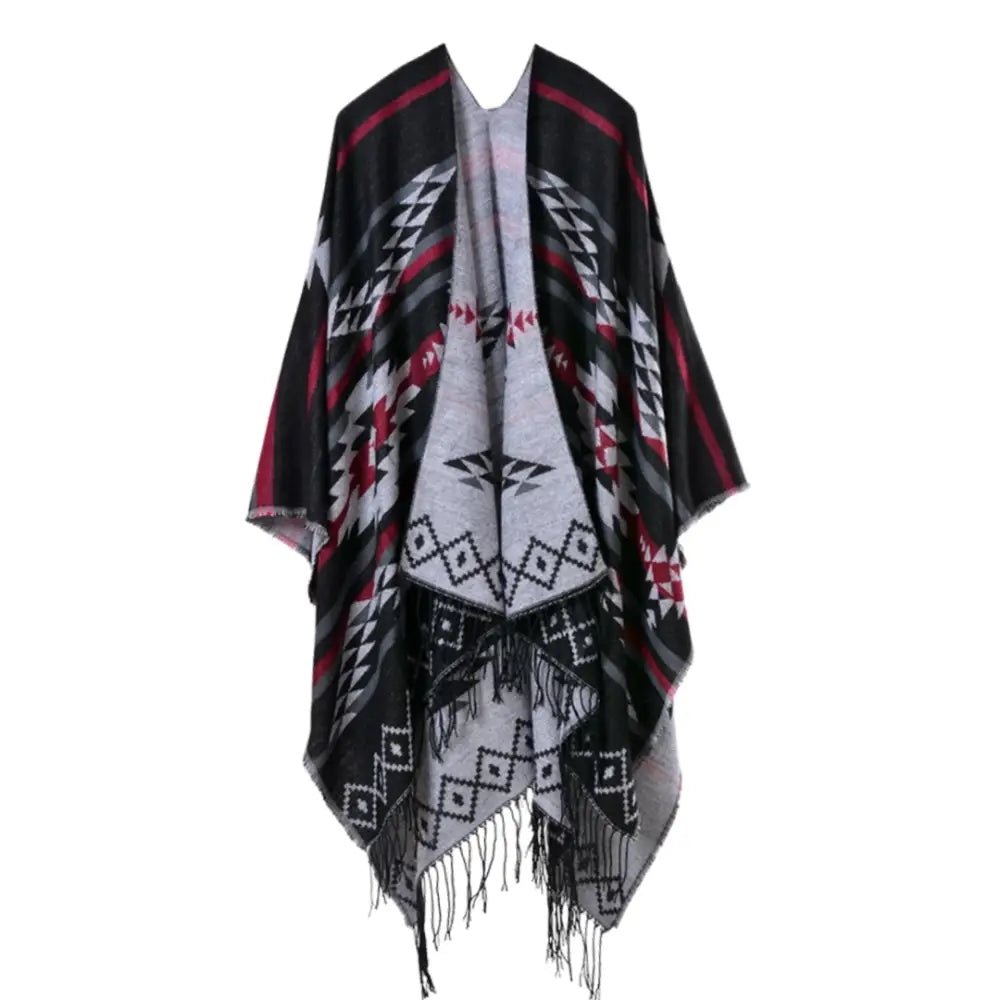 Poncho châle chaud pour femme