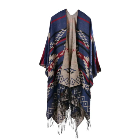 Poncho châle chaud pour femme