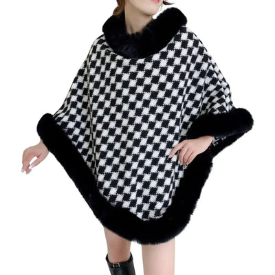 Poncho chaud pour femme