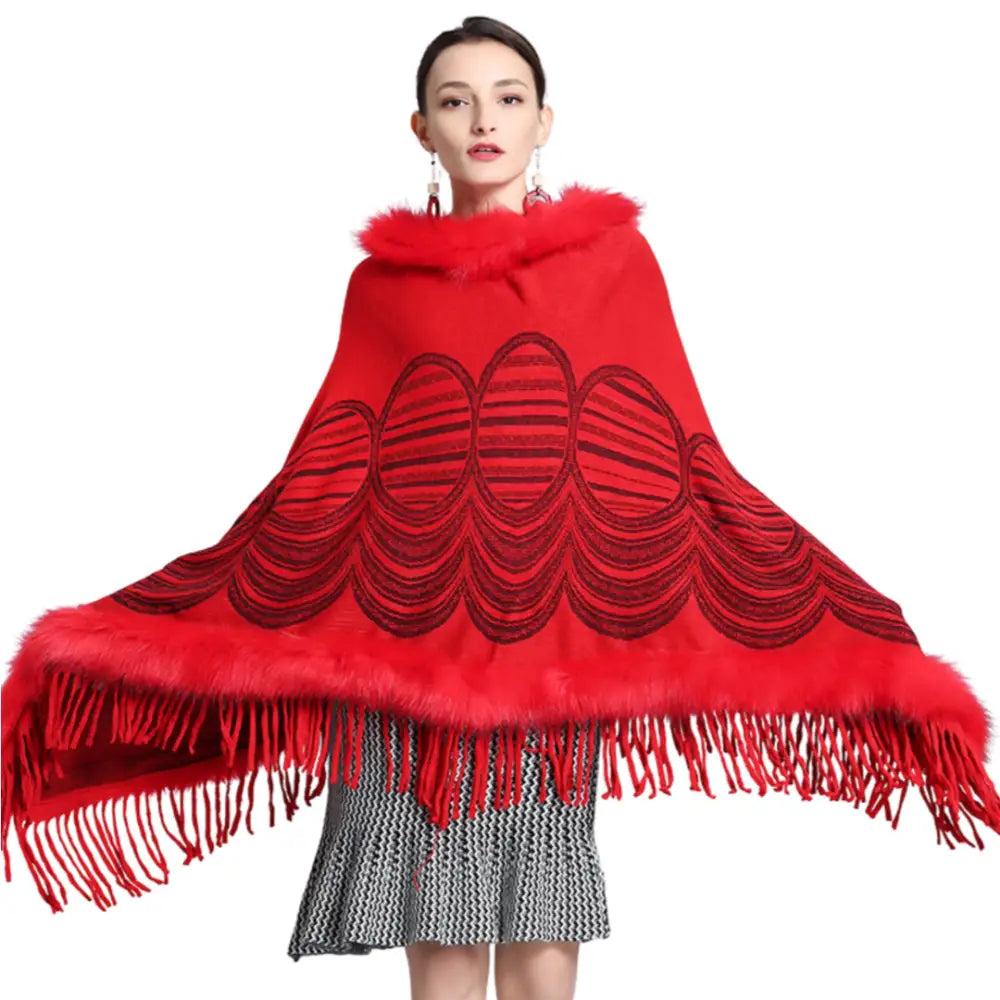 Poncho chic femme hiver