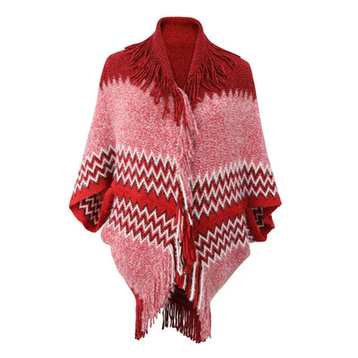 Poncho coloré femme