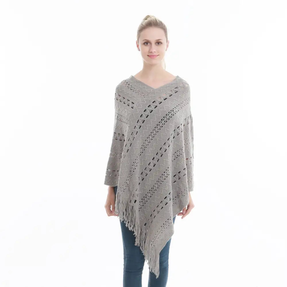 Poncho crochet femme