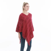 Poncho crochet femme