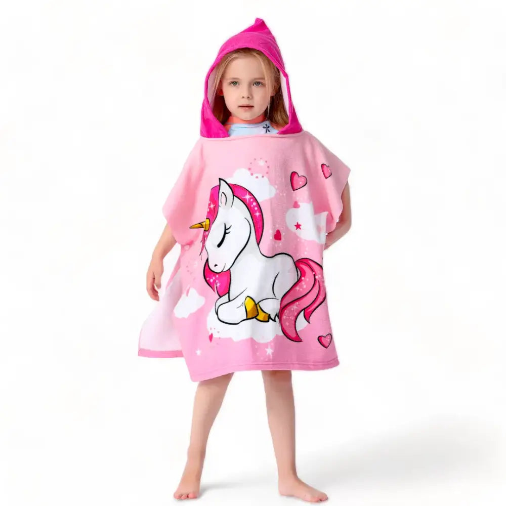 Poncho de bain pour petite fille