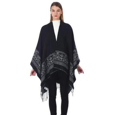 Poncho De Femme En Hiver