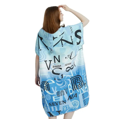 Poncho de plage en microfibre femme