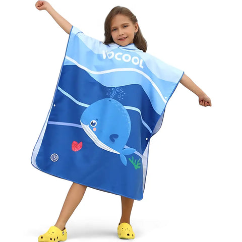 Poncho de plage enfant en dessin animé