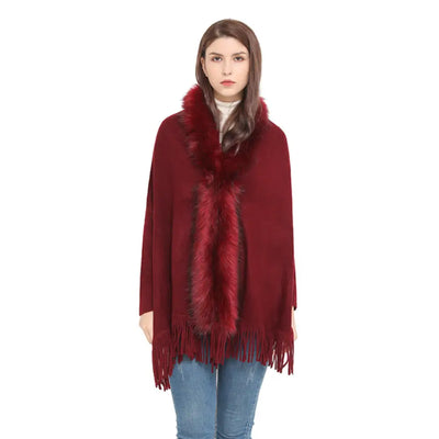 Poncho d’hiver femme