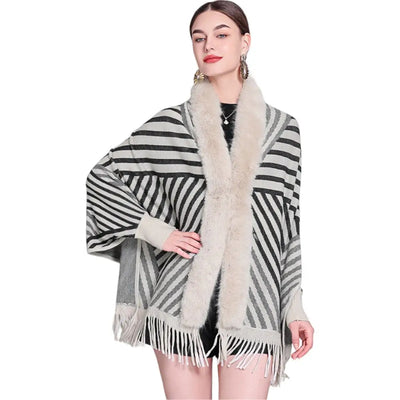 Poncho En Laine De Femme