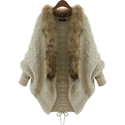 Poncho en laine femme