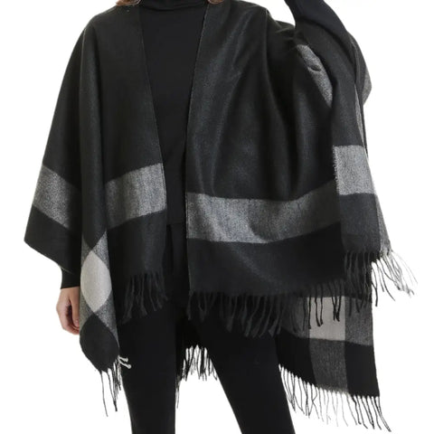 Poncho en laine homme