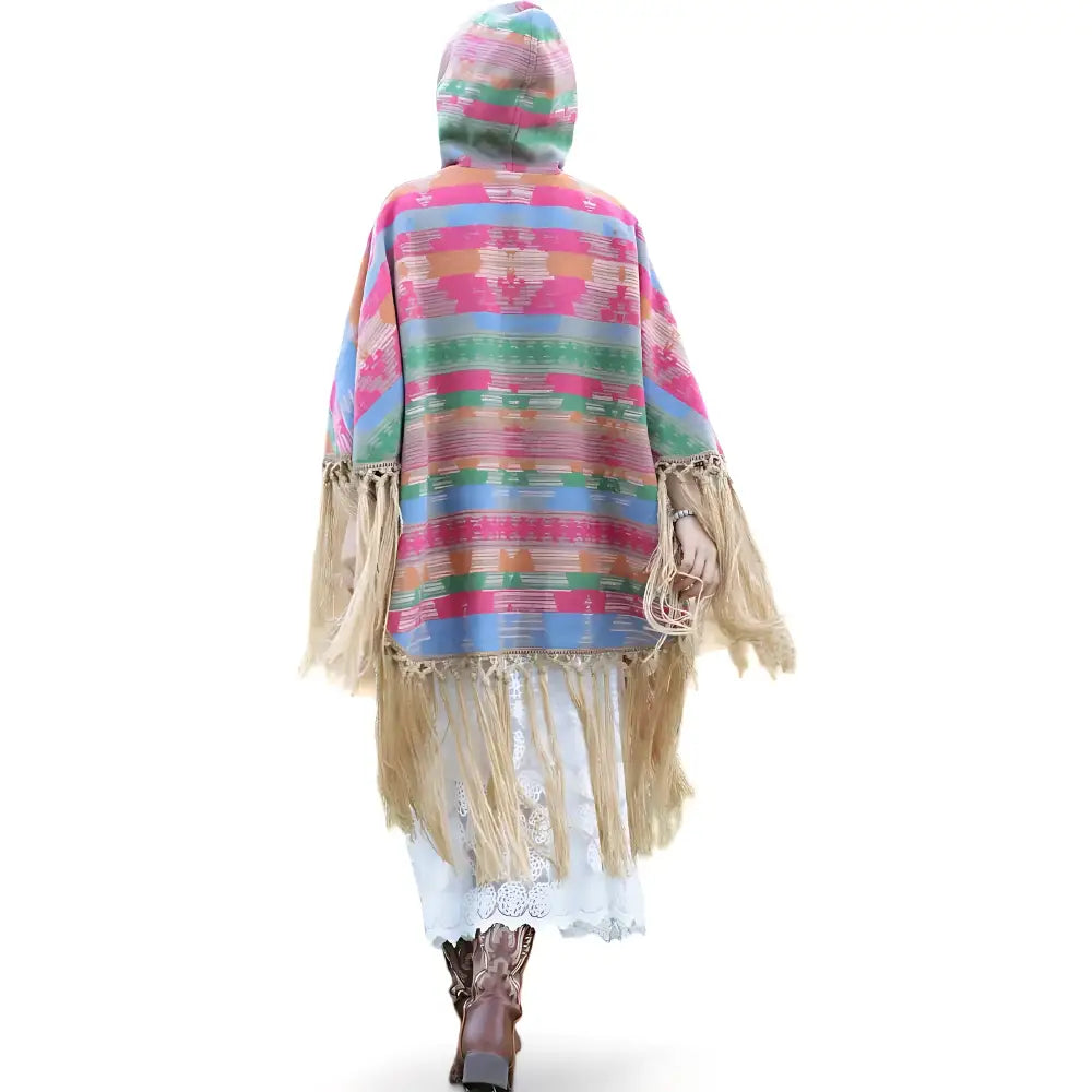 Poncho en laine pour femme