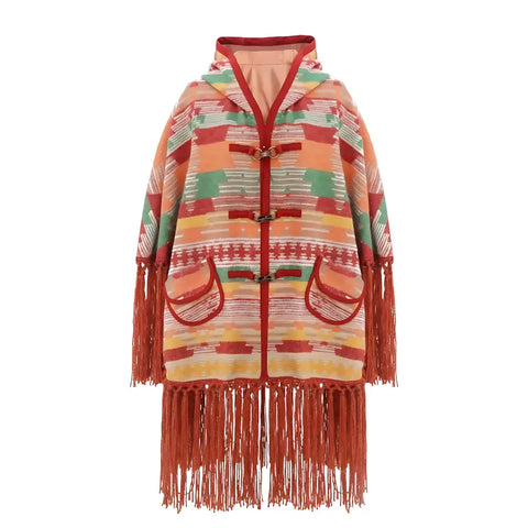 Poncho en laine pour femme hiver