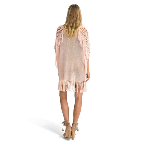 Poncho femme au tricot