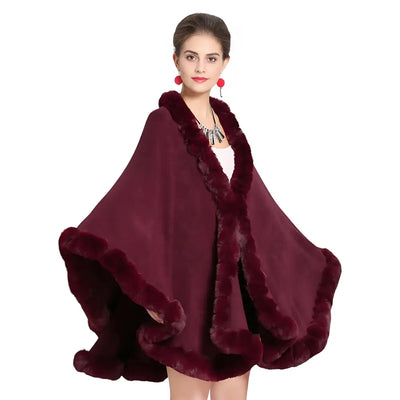 Poncho femme chaud