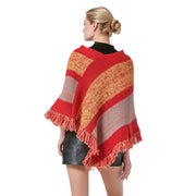 Poncho femme coloré