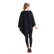 Poncho femme en polaire